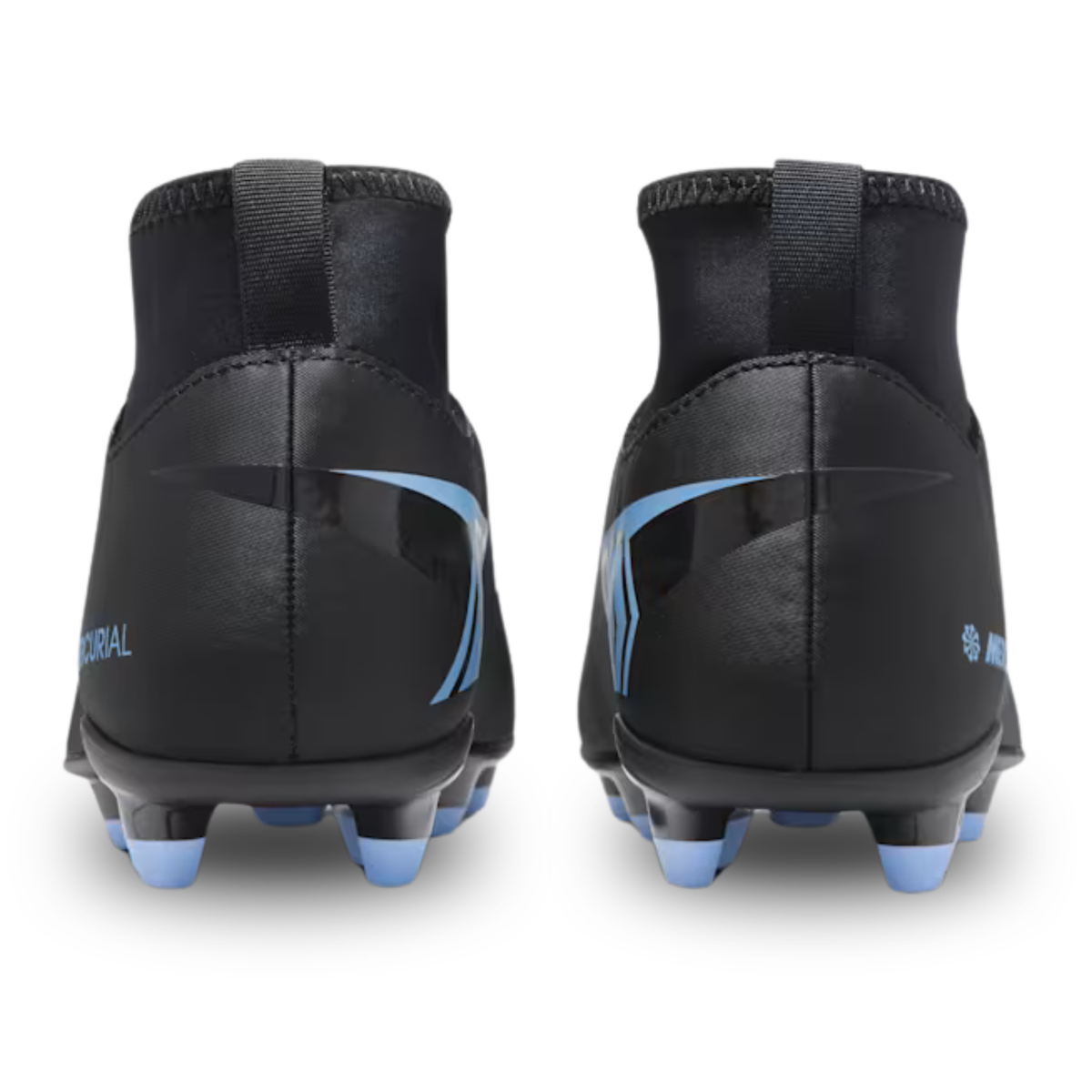 Nike Jr. Superfly 10 Club Firm Ground/Multi-Ground Soccer Cleats (Black/Ice Blue)