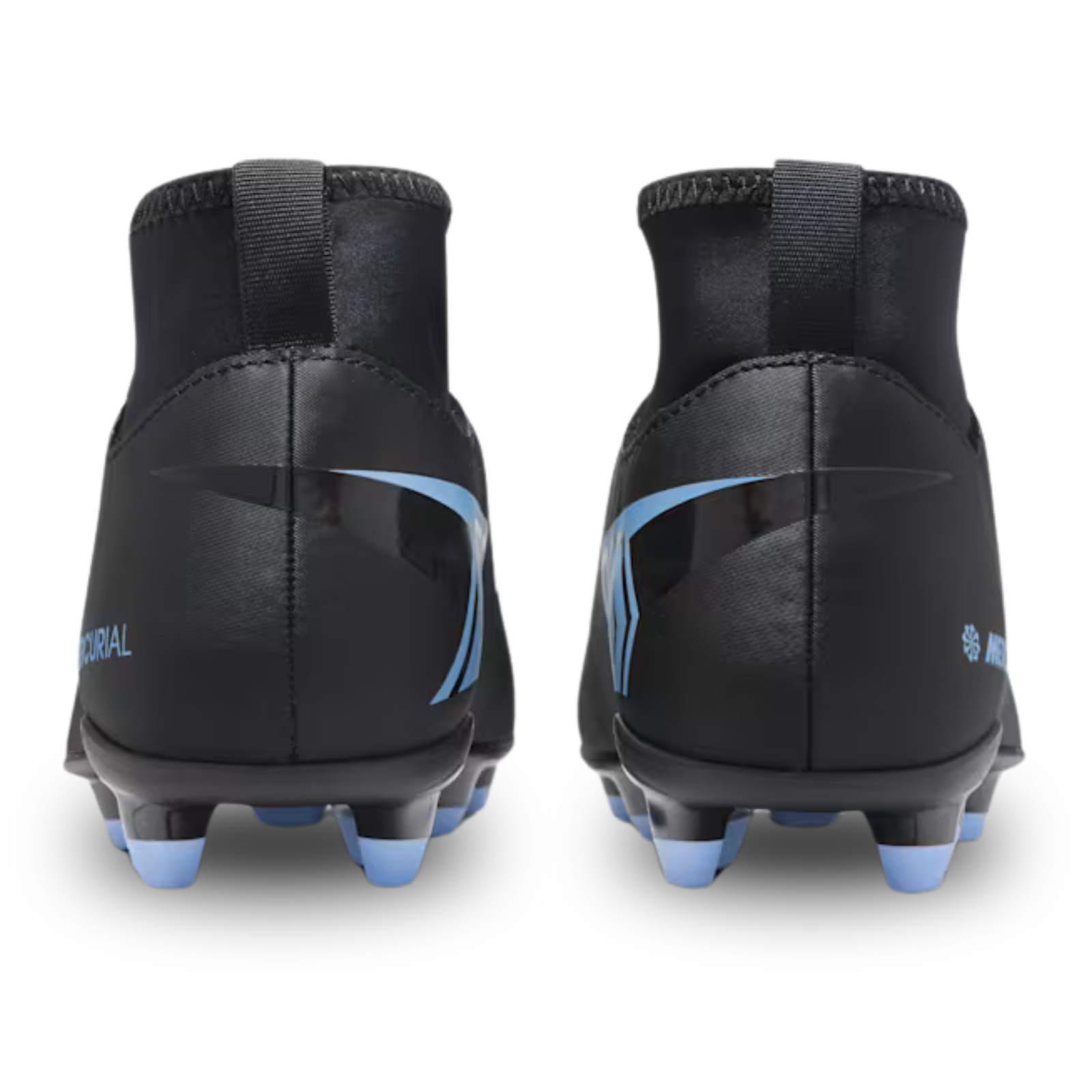 Nike Jr. Superfly 10 Club Firm Ground/Multi-Ground Soccer Cleats (Black/Ice Blue)