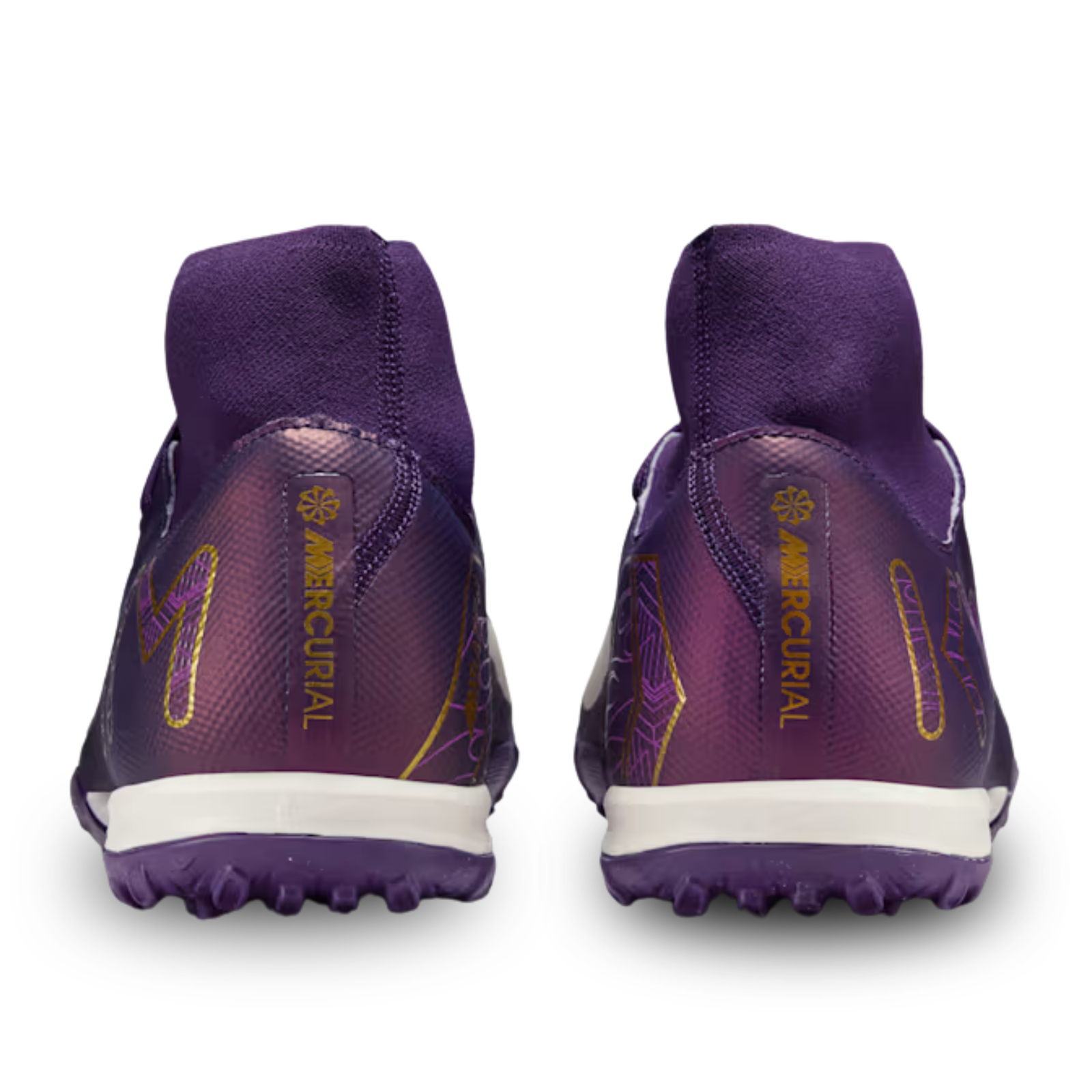 Nike Zoom Superfly 10 Academy KM Kylian Mbappe Turf TF Soccer Shoes (Grand Purple/Pale Ivory)