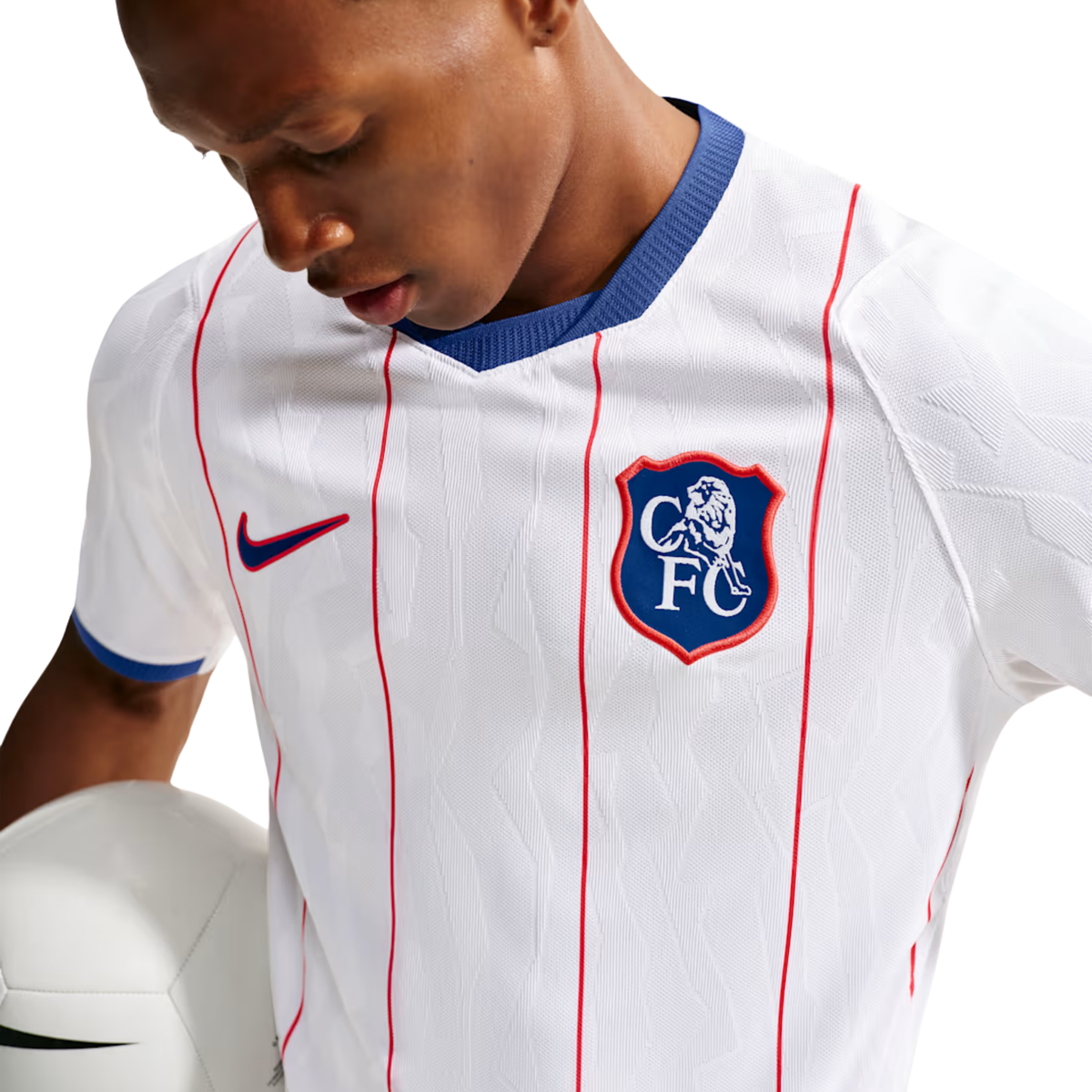 Nike Mens Chelsea Match Authentic Third Jersey 26/27 (White/Rush Blue/Red)