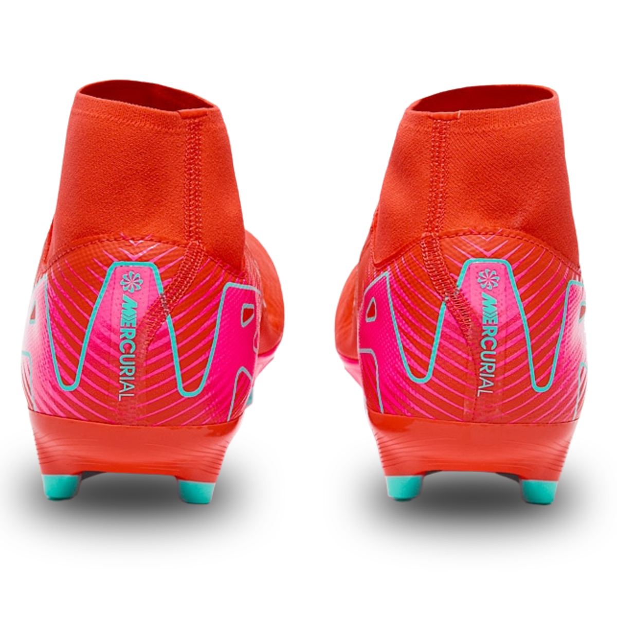 Nike Zoom Superfly 10 Academy FG/MG Soccer Cleats (Ember Glow/Aurora Green)