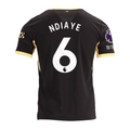 Puma Mens Manchester City Iliman Ndiaye Away Jersey w/ EPL + No Room For Racism Patches 26/27 (Black/Yellow)