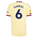 adidas Mens Arsenal Gabriel Magalhães Authentic Third Jersey w/ EPL + No Room For Racism 26/27 (Yellow)