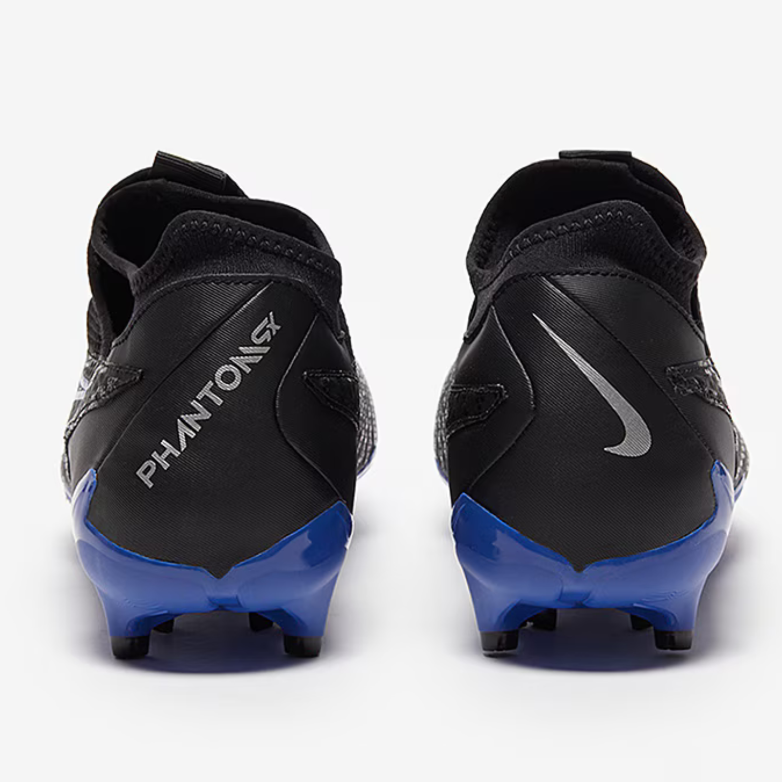 Nike Phantom GX Academy DF FG/MG Soccer Cleats (Black/Chrome-Hyper Royal)