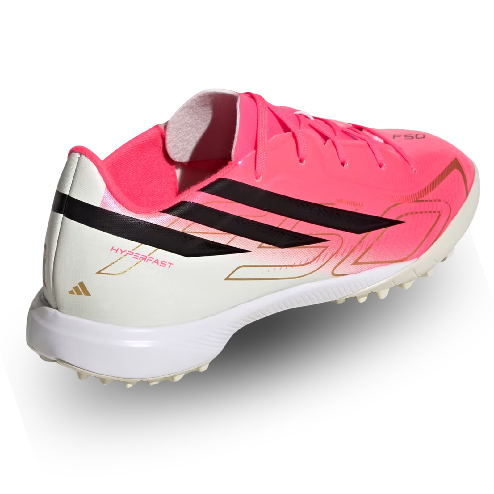 adidas Youth F50 Hyperfast League Turf Soccer Shoes (Pink)
