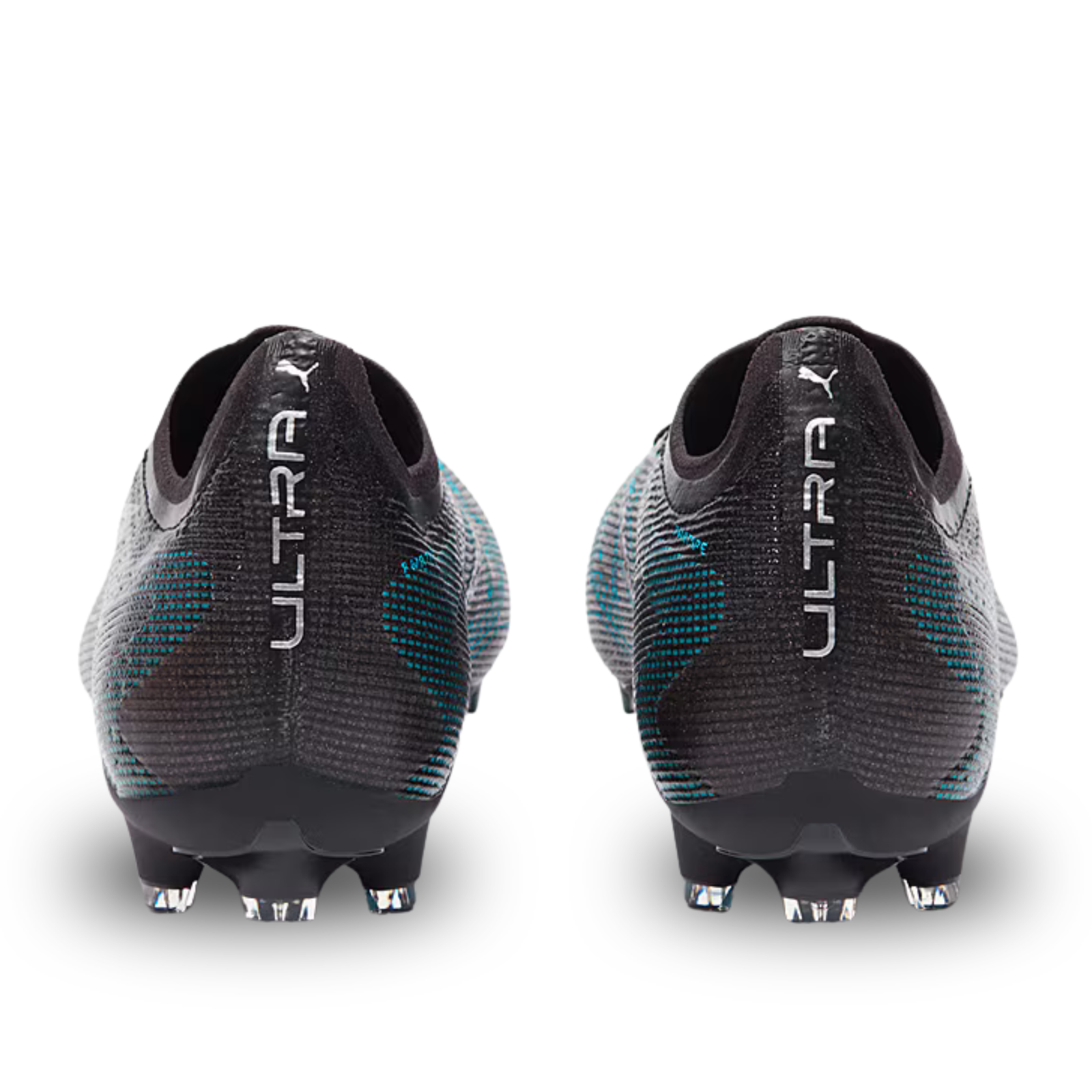 Puma Ultra 5 Pro FG/AG Soccer Cleats (Black/Silver/Bright Aqua)