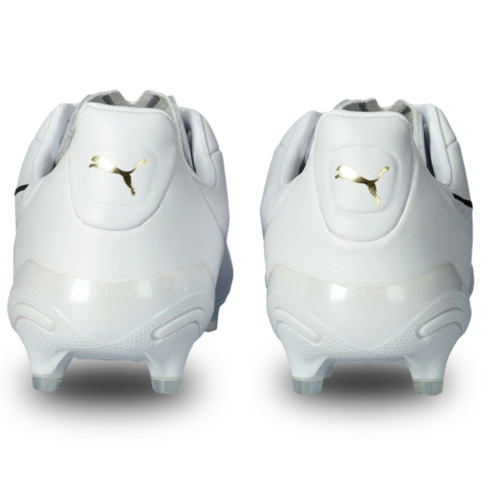 PUMA King Platinum FG/AG Soccer Cleats (White/Metallic Gold/Black)