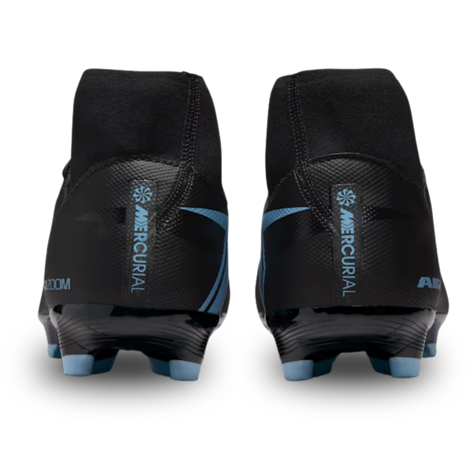 Nike Zoom Superfly 10 Academy Firm Ground/Multiground Soccer Cleats (Black/Ice Blue)