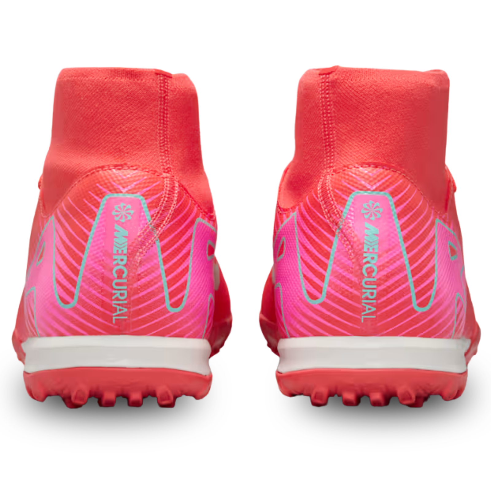 Nike Zoom Superfly 10 Academy Turf Soccer Shoes (Ember Glow/Aurora Green)