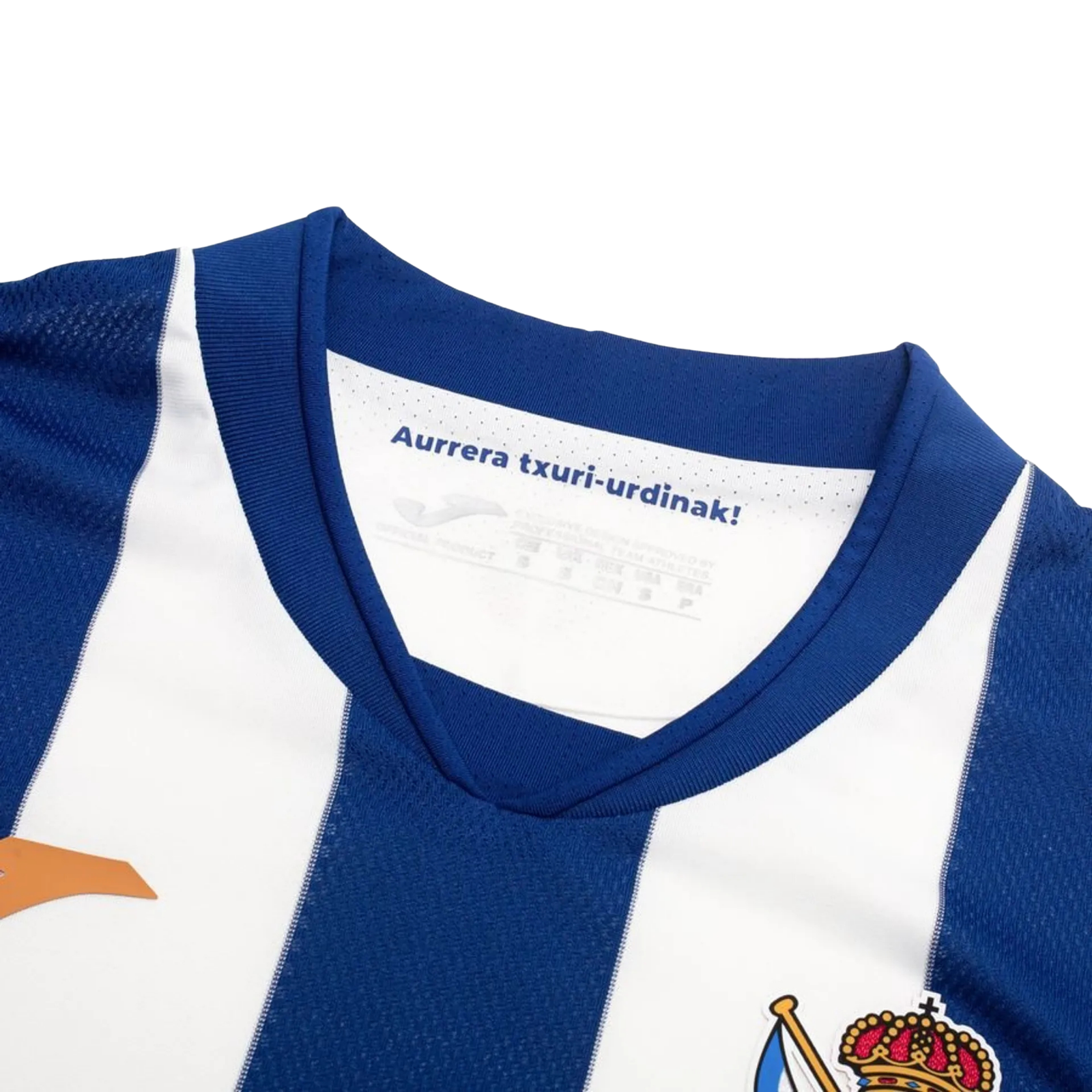 Joma Mens Real Sociedad Home Jersey w/ La Liga Patch 26/27 (Royal/White)