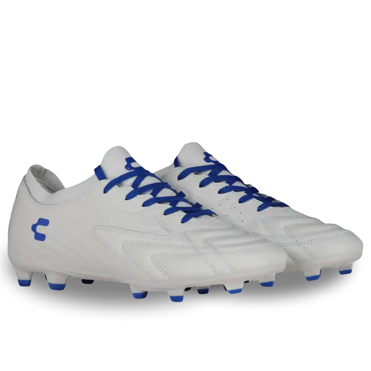 Charly Onore LT PFX Firm Ground Soccer Cleats (White/Royal)