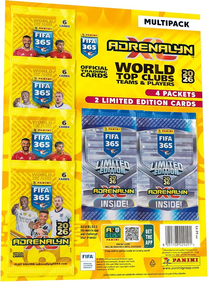 Panini FIFA 365 Adrenalyn XL 2026/27 Starter Pack Album and Soccer Trading Cards (Multi-Color)