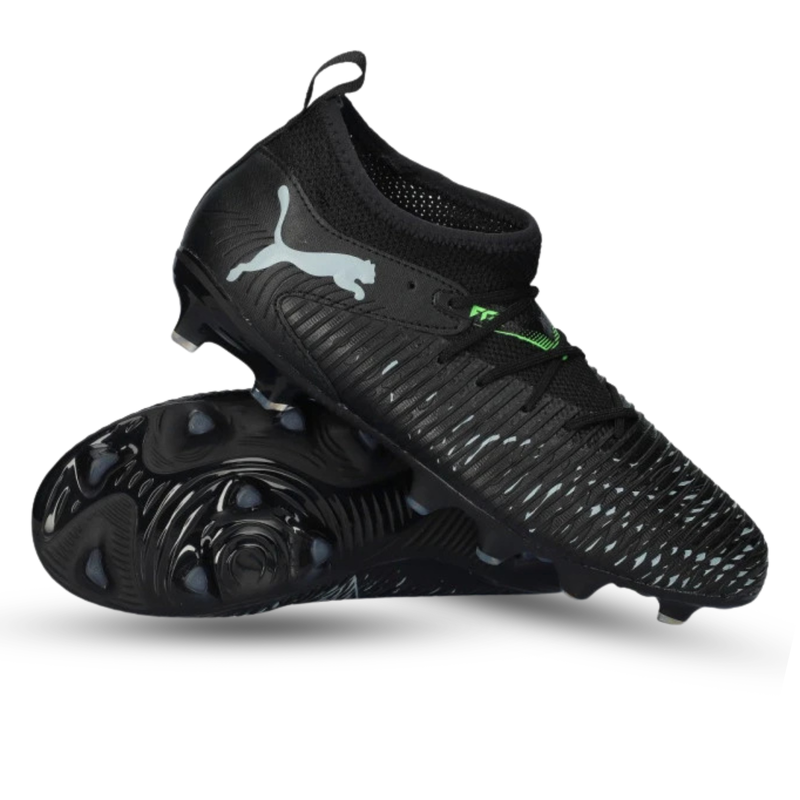 Puma Jr. Future 8 Match FG/AG Soccer Cleats (Puma Black/Fluo Green)