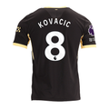 Puma Mens Manchester City Mateo Kovačić Away Jersey w/ EPL + No Room For Racism Patches 26/27 (Black/Yellow)