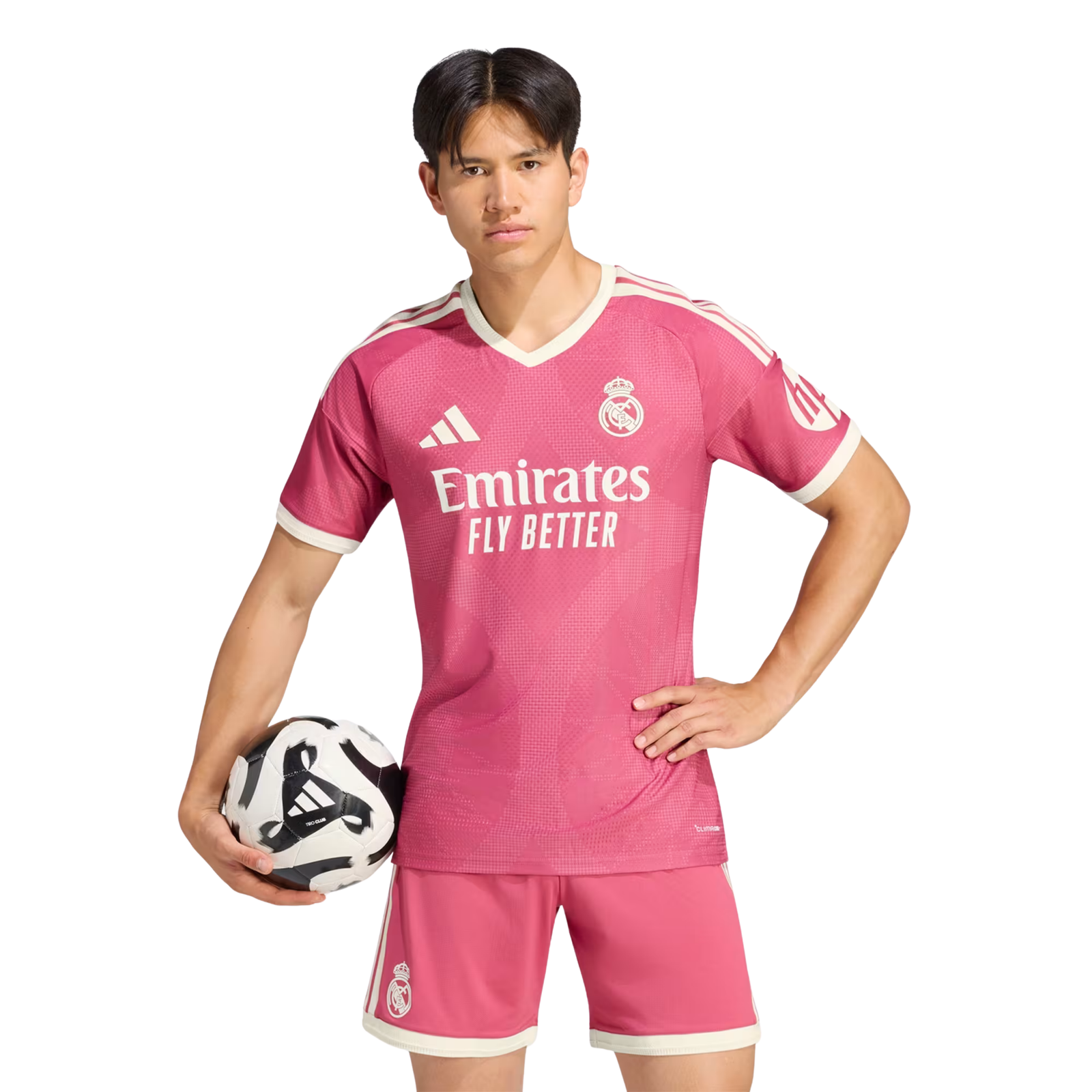 adidas Mens Real Madrid Authentic Third Jersey 26/27 (Pink)