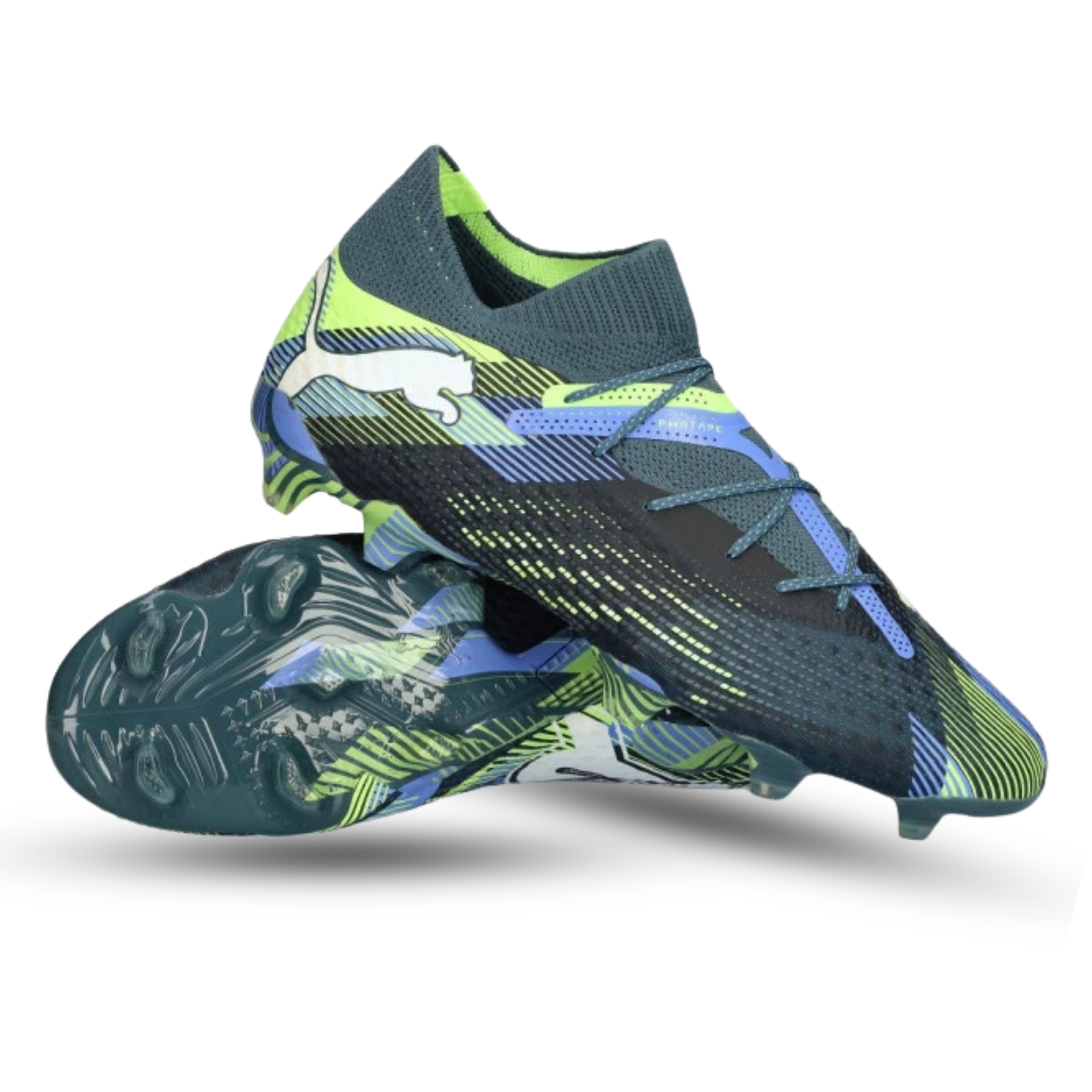 Puma Mens Future 7 Ultimate FG/AG Soccer Cleats (Gray Skies/Fizzy Apple)