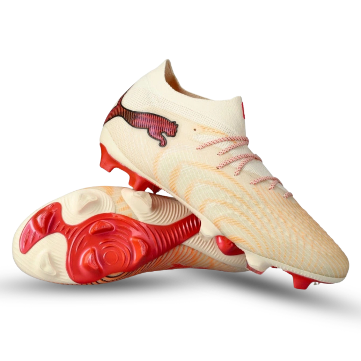 PUMA Future 9 Ultimate FG Soccer Cleats (Sugared Almond/White/Red)
