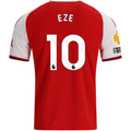 adidas Mens Arsenal Eberechi Eze Home Jersey w/ EPL + No Room For Racism Patches 26/27 (Red)