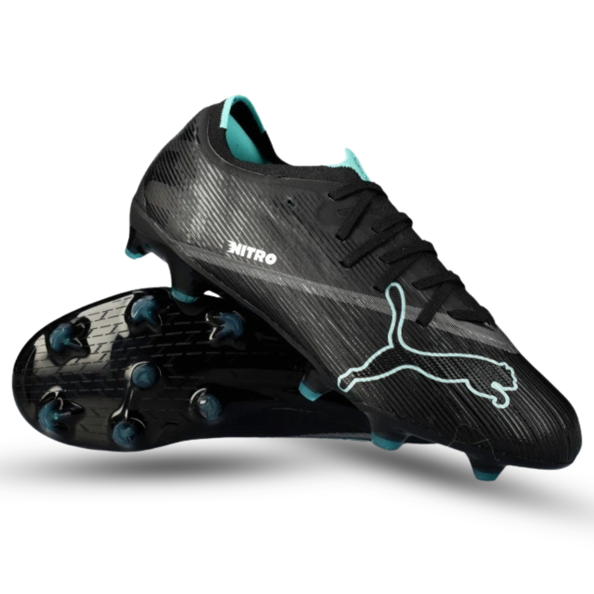 PUMA Ultra Nitro 7 Match FG/AG Soccer Cleats (Black/Intense Mint)