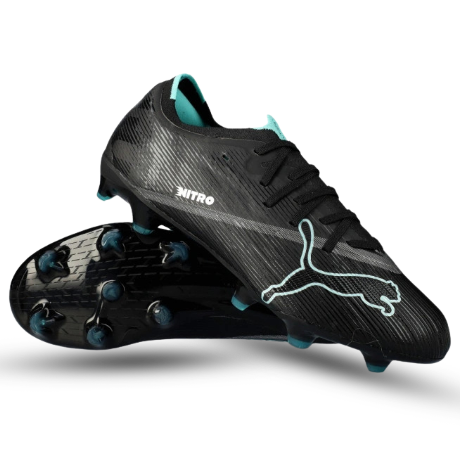 PUMA Ultra Nitro 7 Match FG/AG Soccer Cleats (Black/Intense Mint)