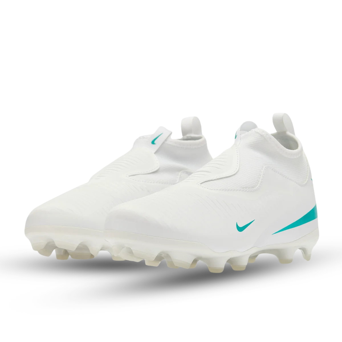 Nike Jr. Phantom 6 High Academy FG/MG Soccer Cleats (White/Dusty Cactus)