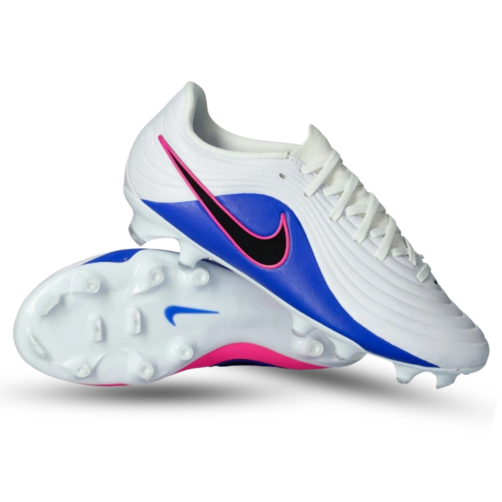 Nike Tiempo Maestro Academy FG/MG Soccer Cleats (White/Black/Racer Blue)