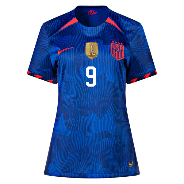 Nike Womens United States Mallory Swanson 4 Star Away Jersey 23/24 w/ 2019 World Cup Champion Patch (Hyper Royal/Loyal Blue)