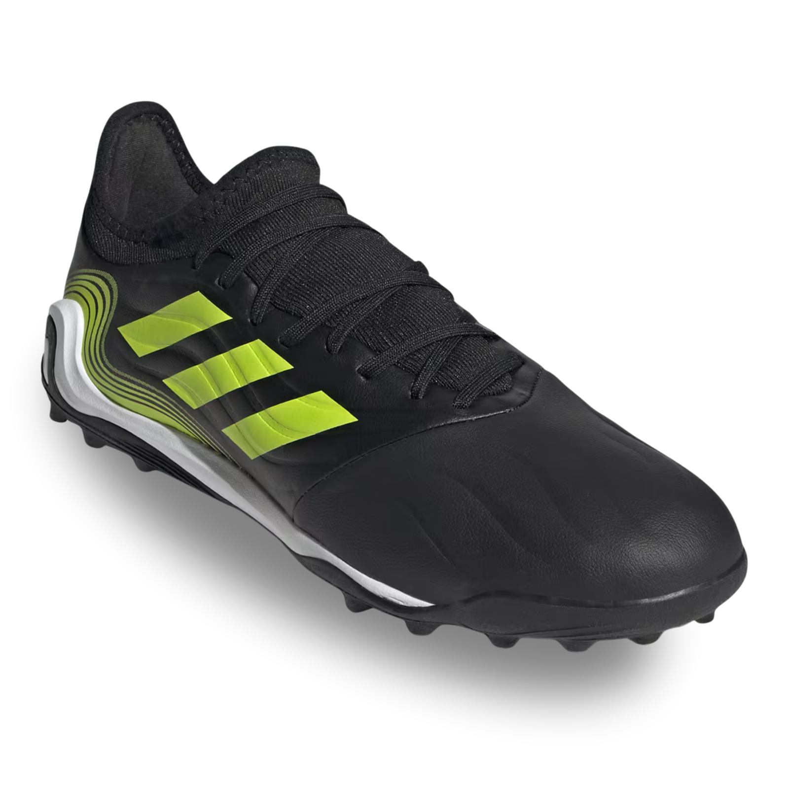 adidas Copa Sesne.3 LL Turf Soccer Cleats (Core Black/Team Solar Yellow)