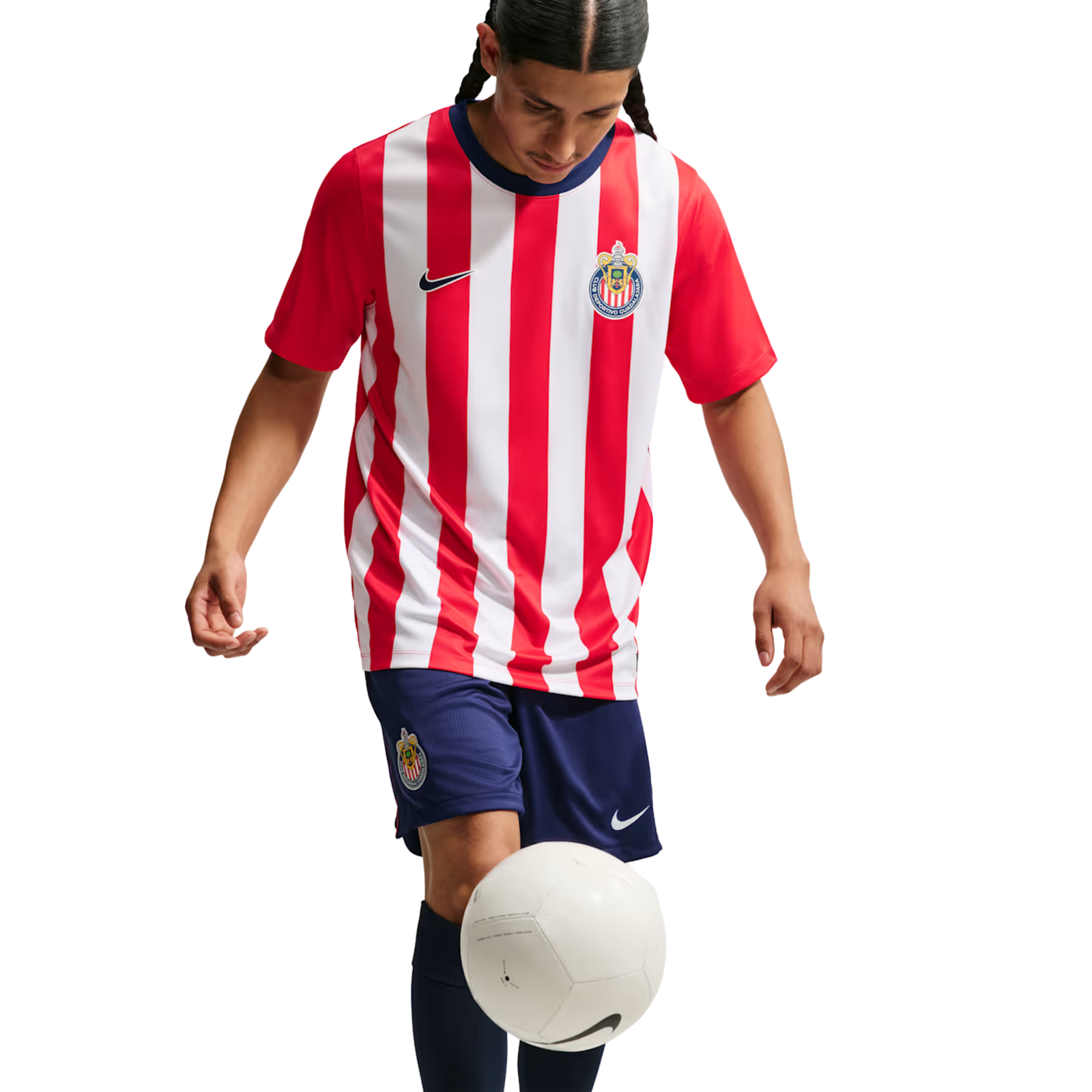 Nike Mens Chivas Home Crew Jersey 26/27 (Red/White)