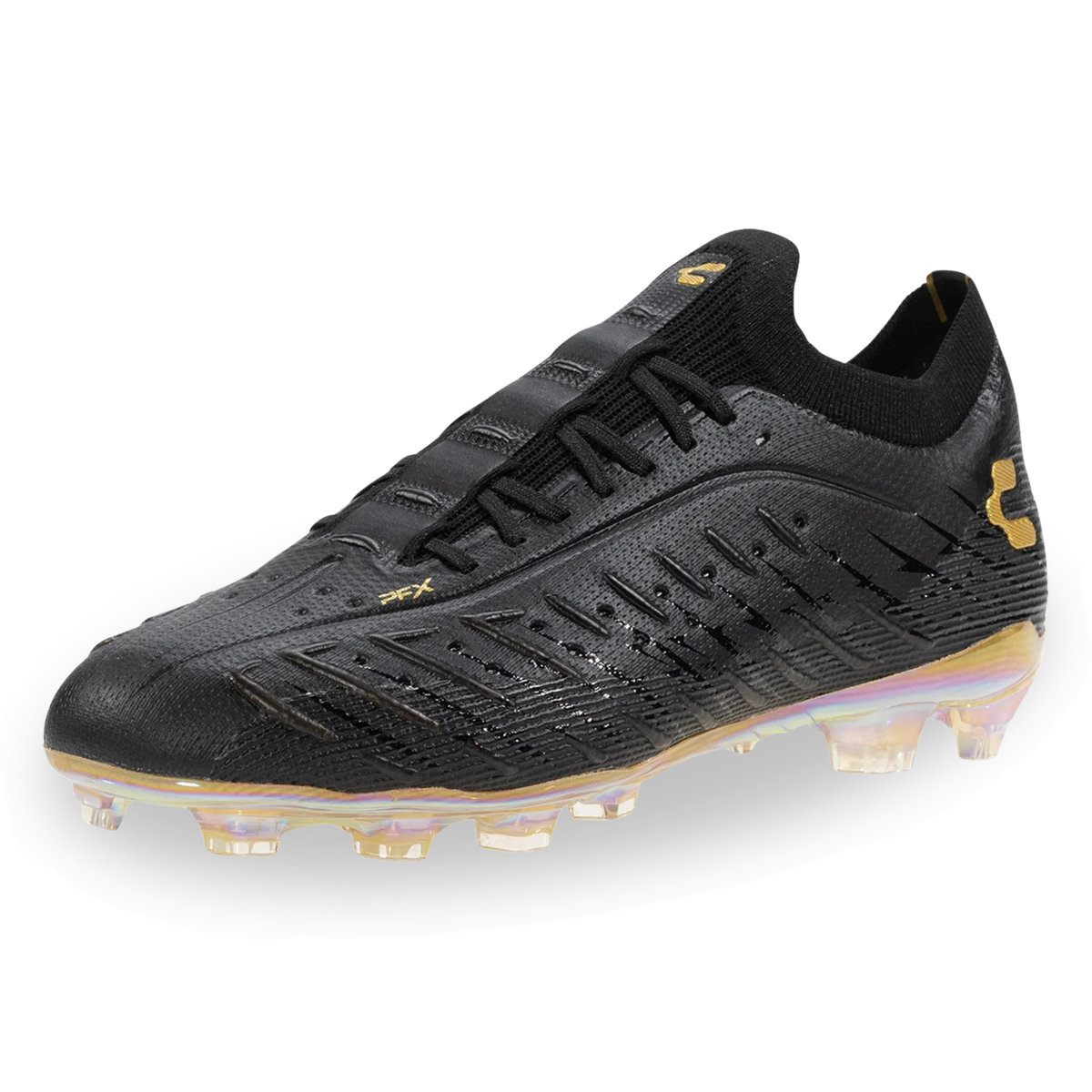Charly Zinetik PFX Firm Ground Soccer Cleats (Black/Gold)