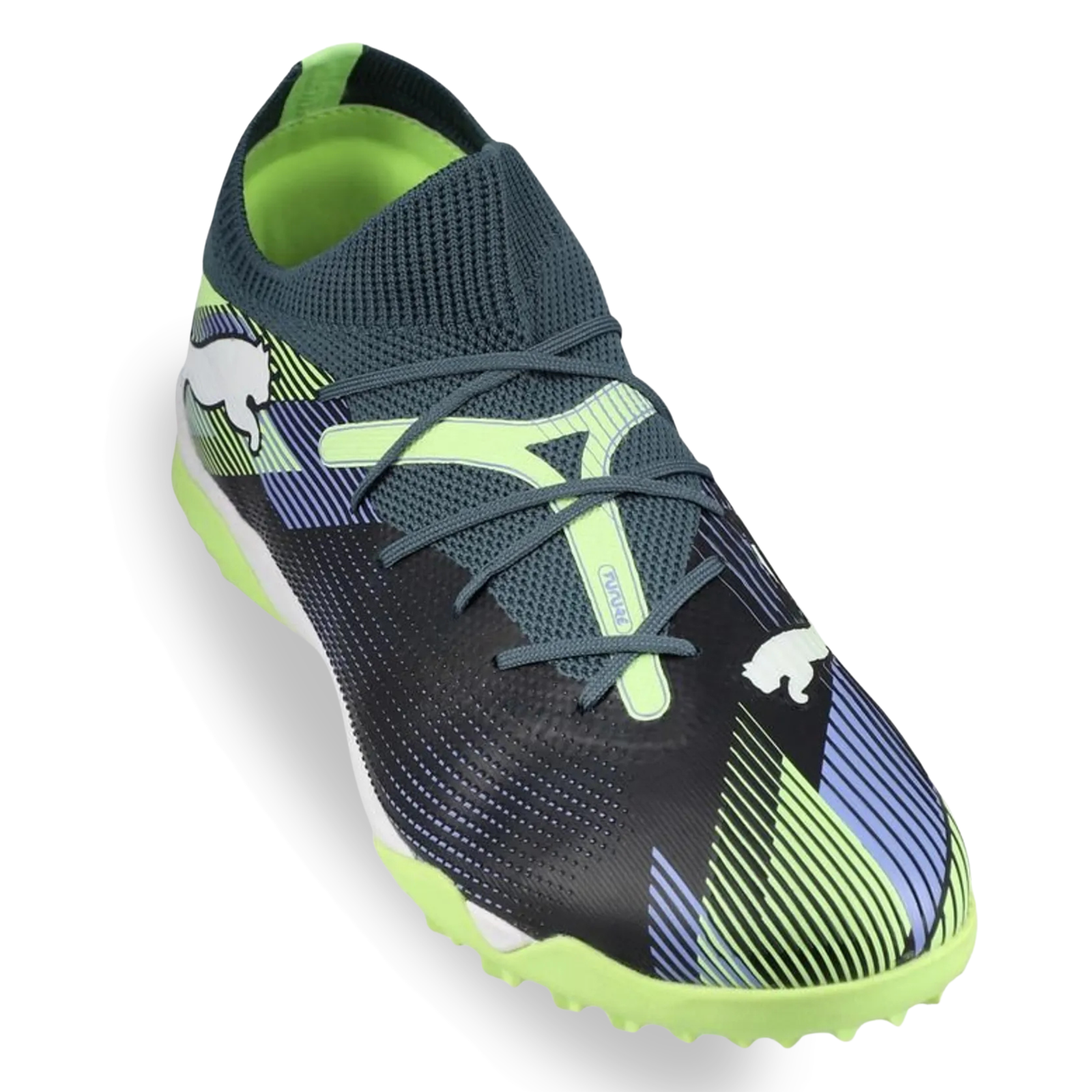 Puma Future 7 Match Turf Soccer Shoes (Gray Skies/Fizzy Apple)