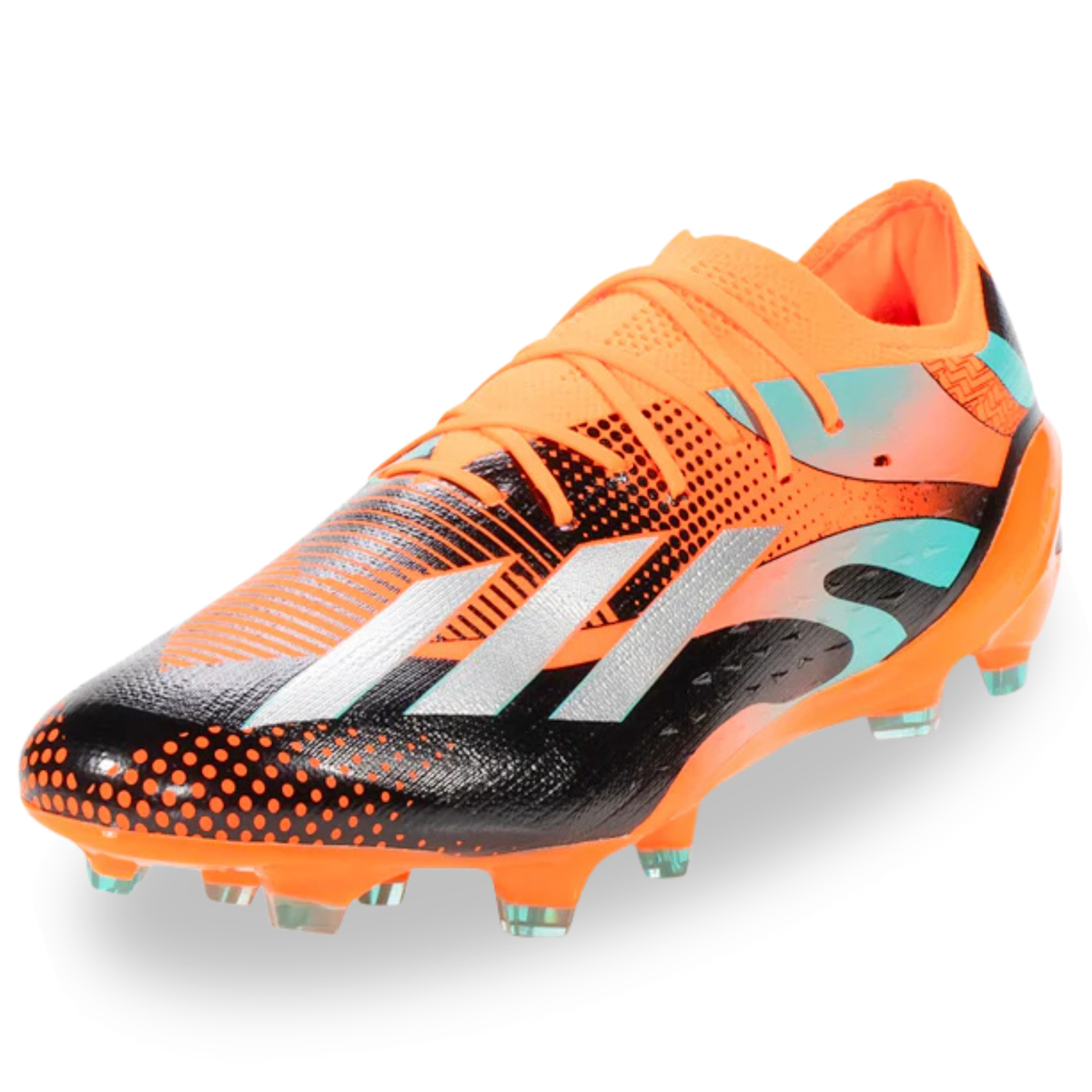 adidas X Speedportal Messi.1 Firm Ground Soccer Cleats (Team Solar Orange/Metallic Silver)