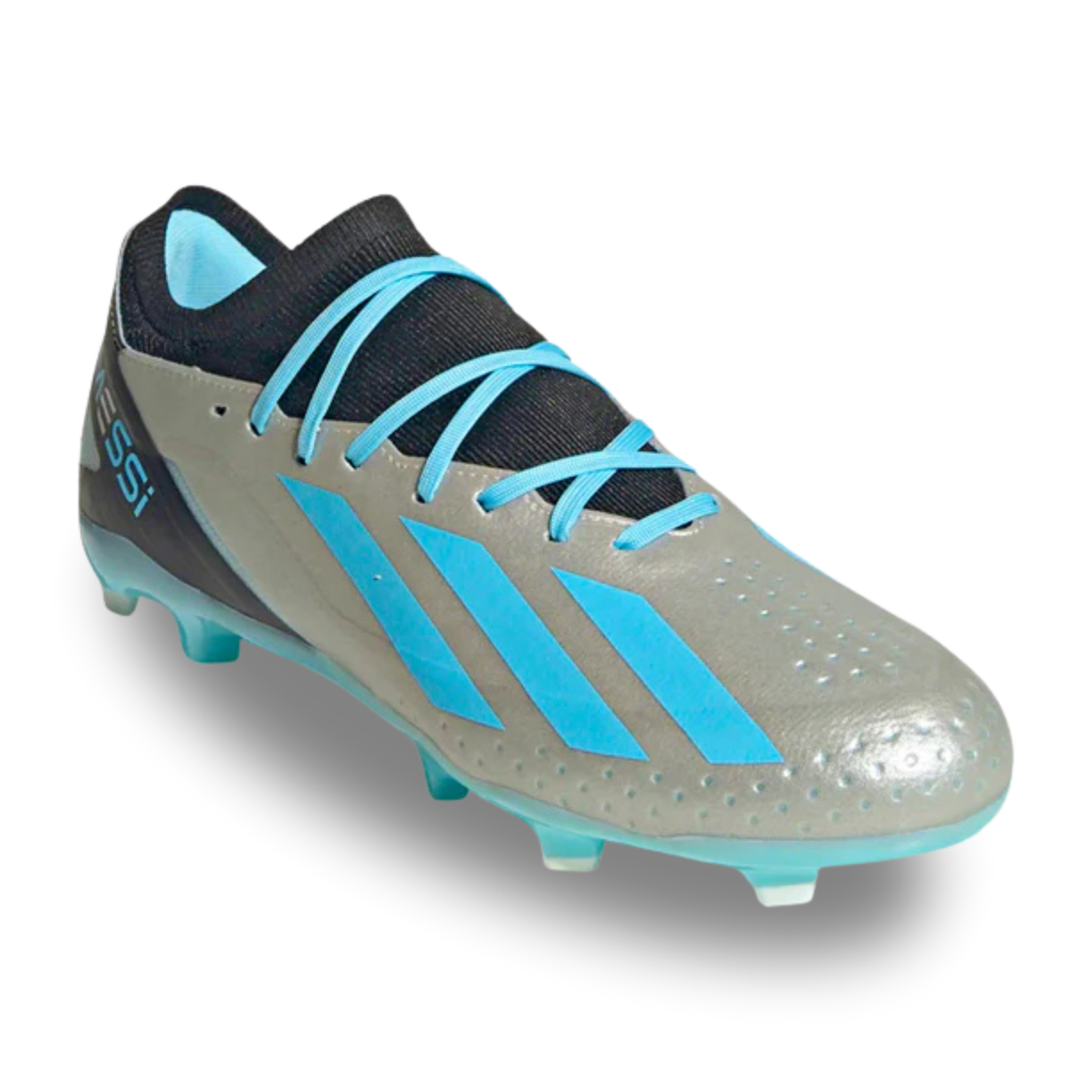 adidas X Crazyfast.3 Messi Firm Ground Soccer Cleats (Silver Metallic/Bliss Blue)