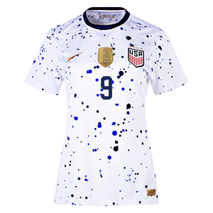 Nike Womens United States Mallory Swanson 4 Star Home Jersey 23/24 w/ 2019 World Cup Champion Patch (White/Loyal Blue)