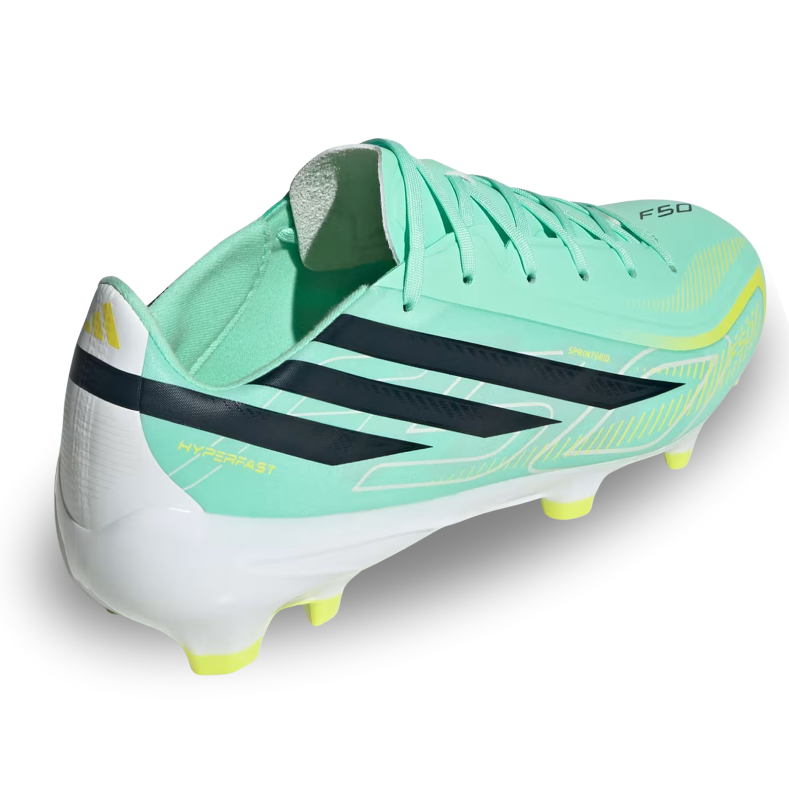 adidas F50 Hyperfast League FG Soccer Cleats (Aqua/Lemon)