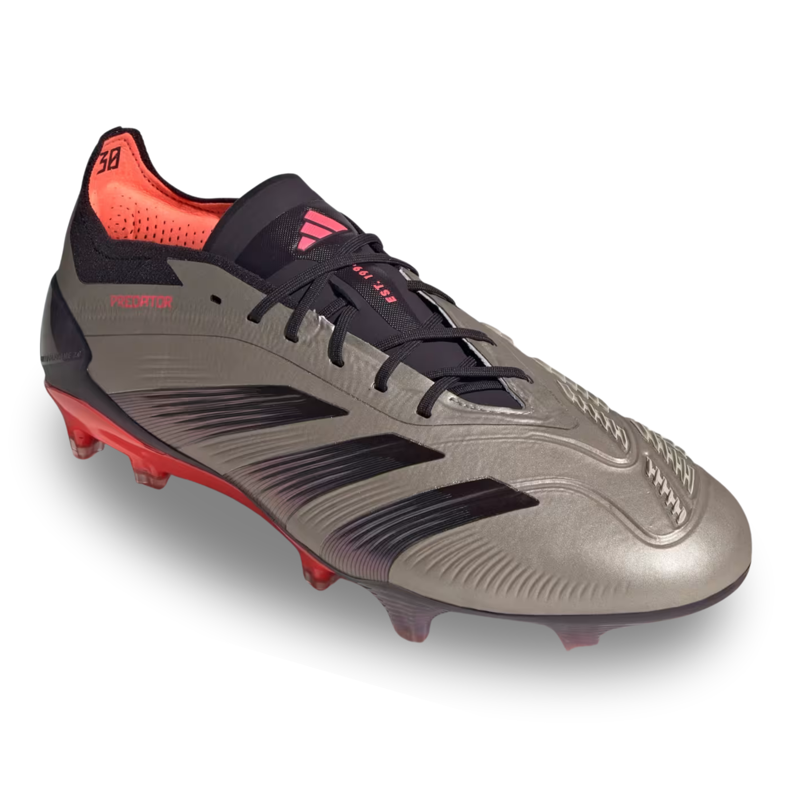 adidas Predator Elite FG Soccer Cleats (Platinum/Black/Carbon)