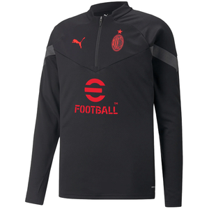 Puma Ac Milan Long Sleeve Training Top (Black/Tango Red)