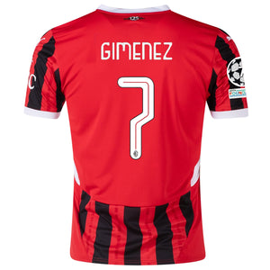 Puma AC Milan Santi Gimenez Home Jersey w/ Champions League Patches 24/25 (Puma Red/Puma Black)