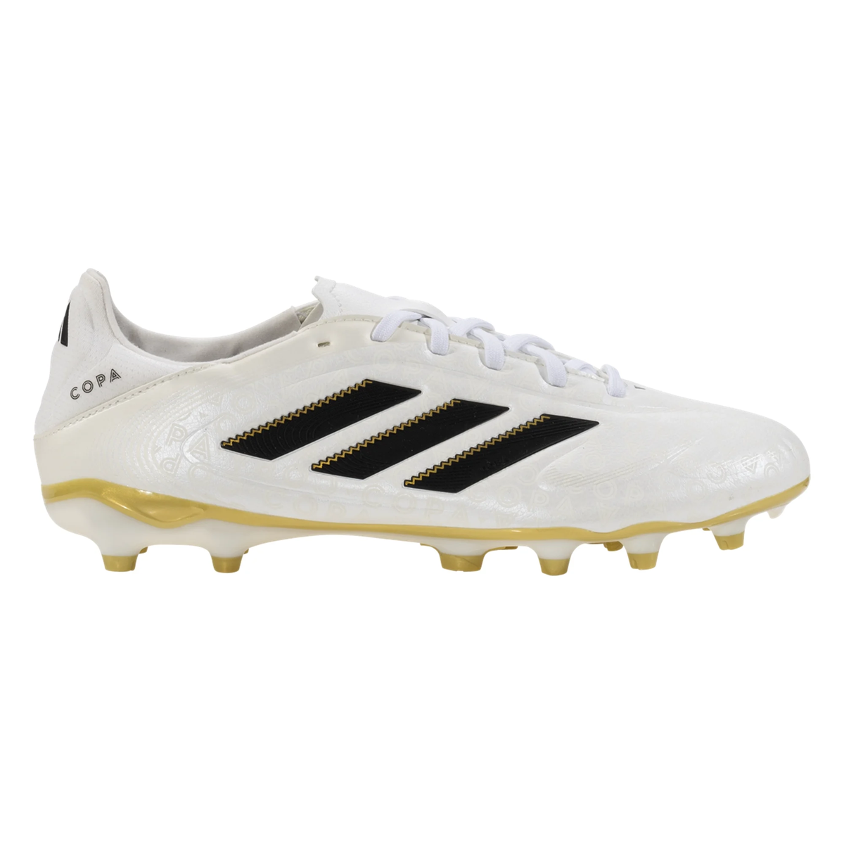 adidas Copa Pure III League Firm Ground Multi Ground Soccer Cleats (Zero Metallic/Black/Gold Metallic)