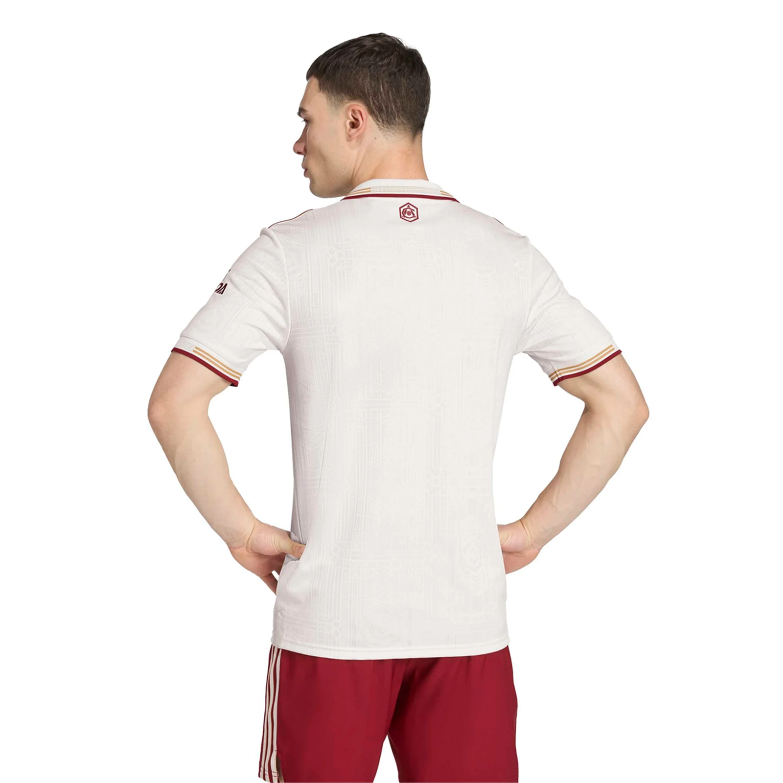 adidas Arsenal Authentic Third Jersey w/ Champions League Patches 25/26 (White/Burgundy)