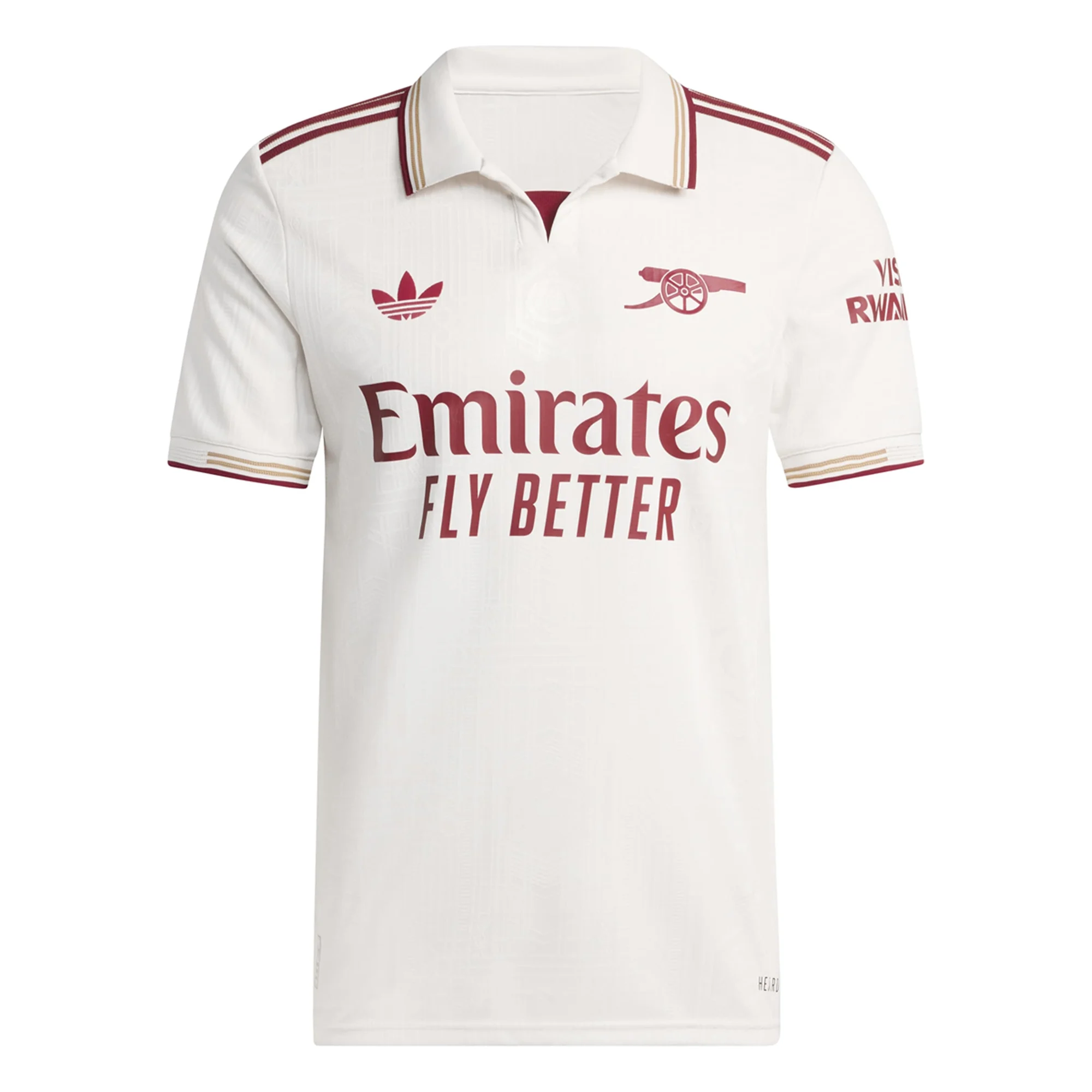 adidas Arsenal Authentic Third Jersey 25/26 (White/Burgundy)
