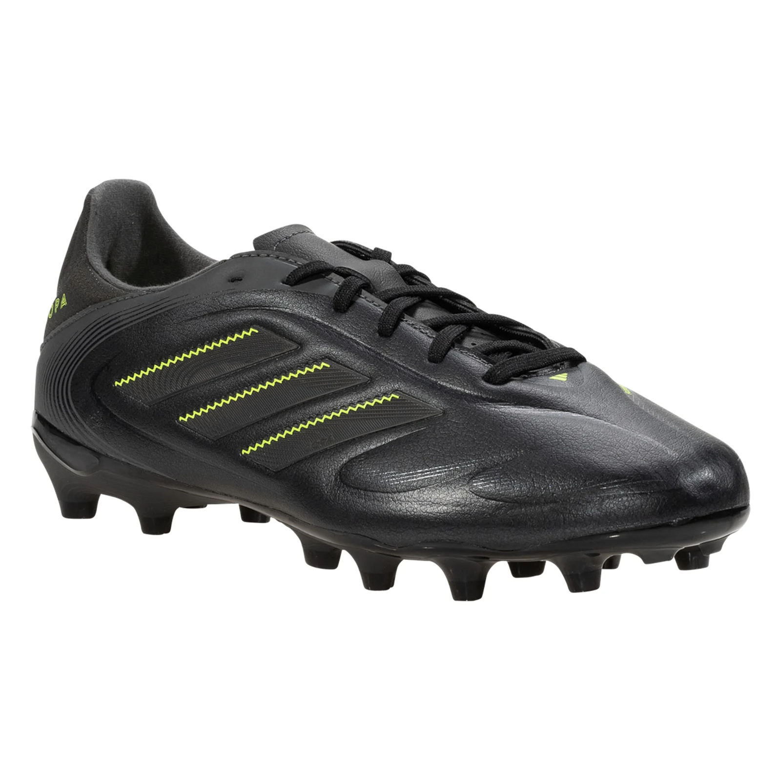 adidas Copa Pure III League Firm Ground/Multiple Ground Soccer Cleats (Black/Lucid Lemon)