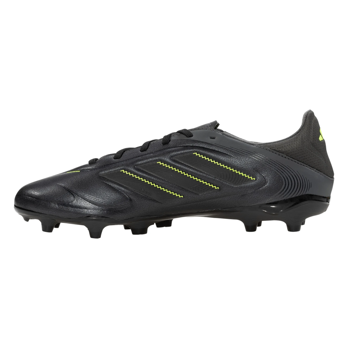 adidas Copa Pure III League Firm Ground/Multiple Ground Soccer Cleats (Black/Lucid Lemon)
