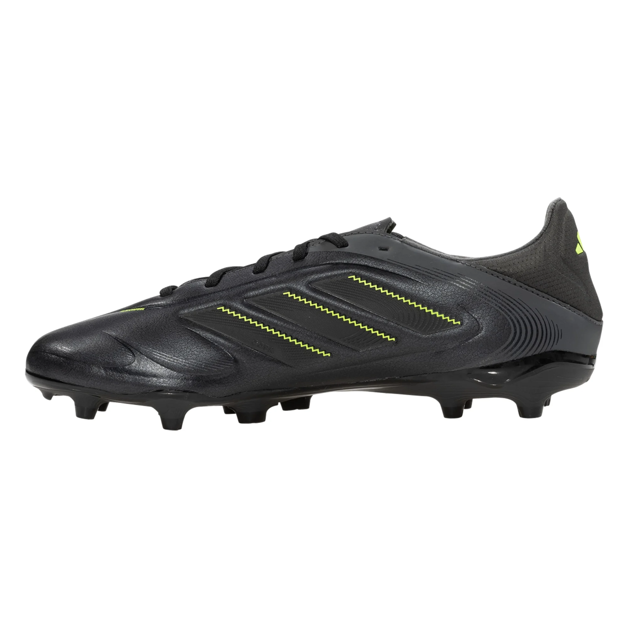 adidas Copa Pure III League Firm Ground/Multiple Ground Soccer Cleats (Black/Lucid Lemon)