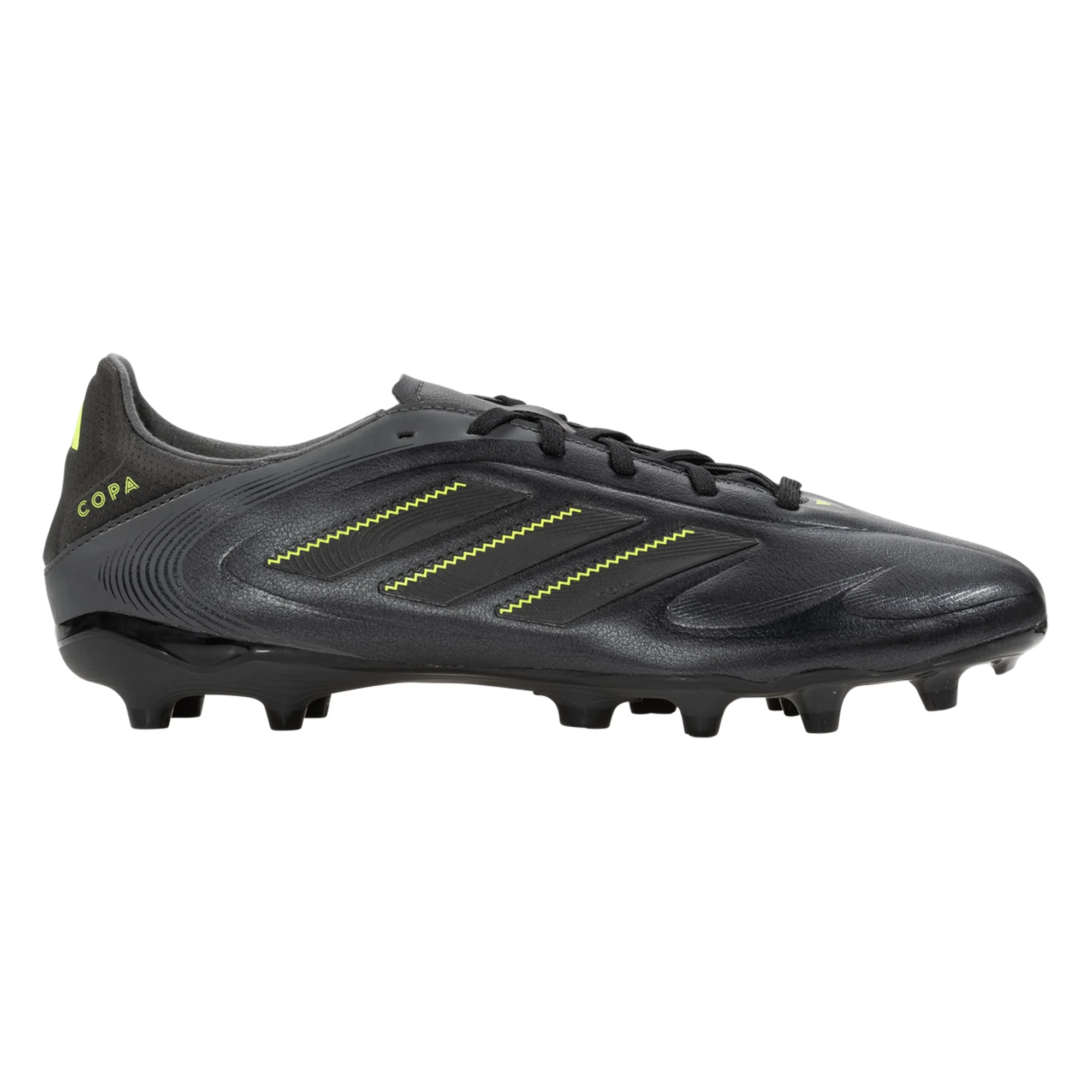 adidas Copa Pure III League Firm Ground/Multiple Ground Soccer Cleats (Black/Lucid Lemon)