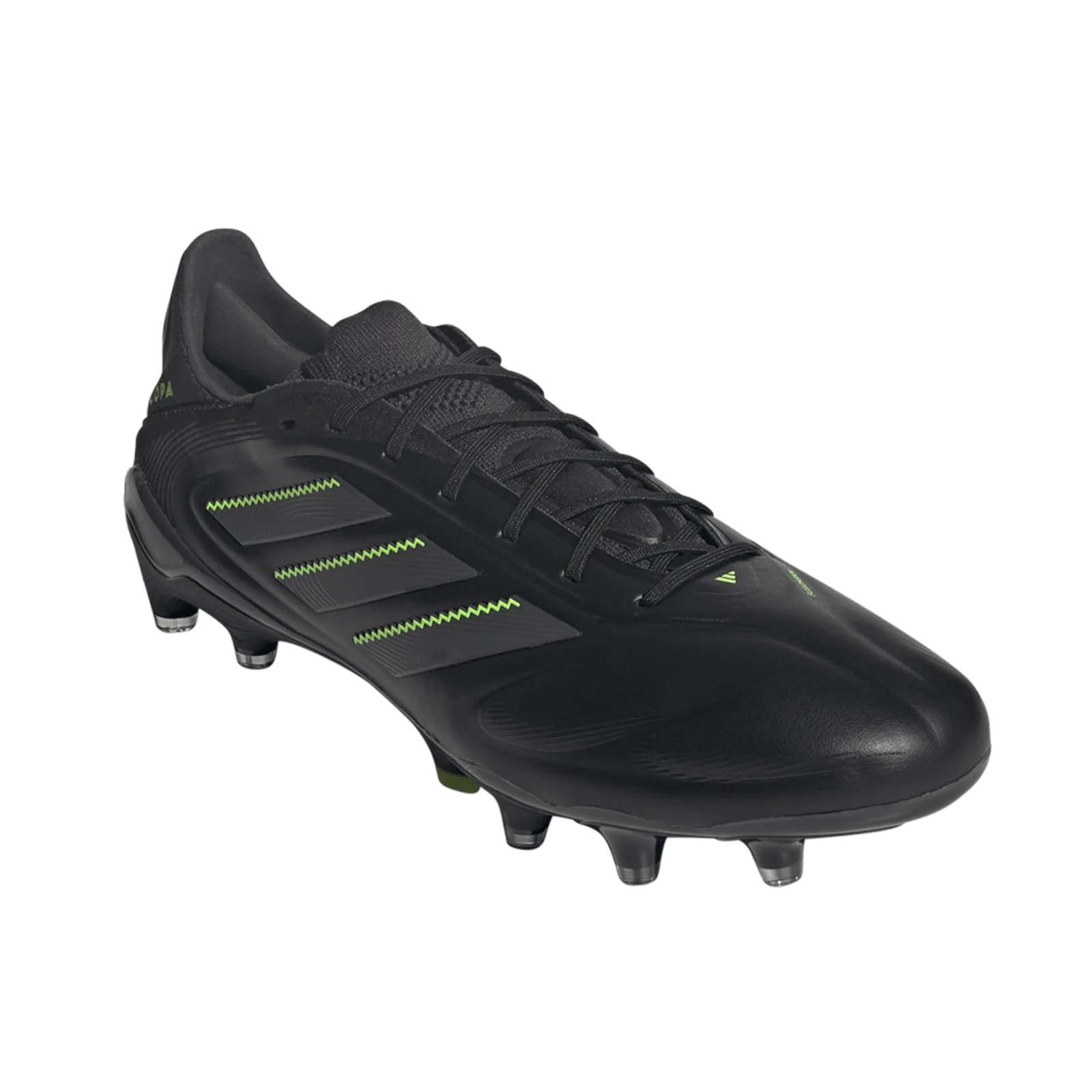 adidas Copa Pure III Elite Firm Ground Soccer Cleats (Black/Lucid Lemon)