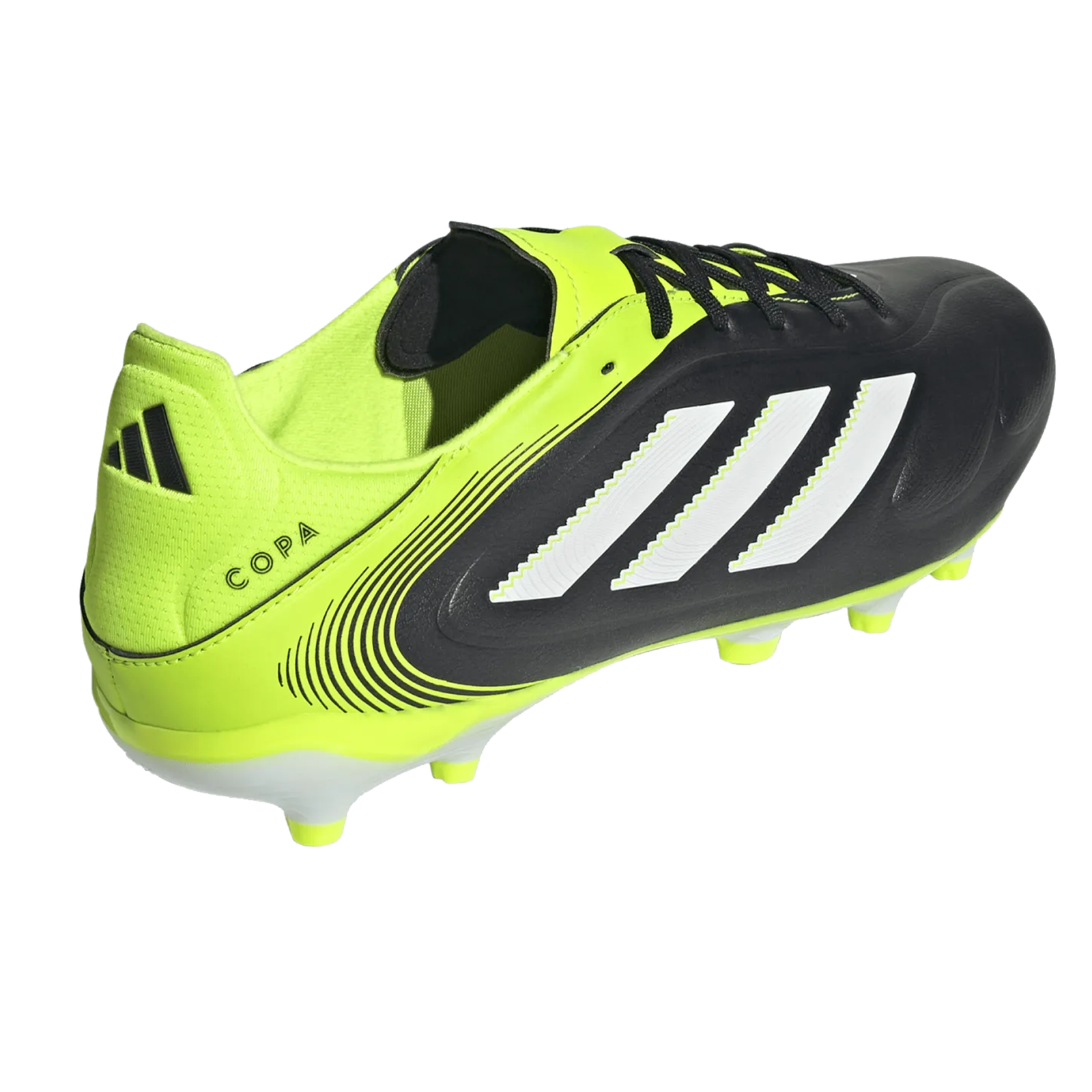 adidas Copa Pure III League FG/MG Soccer Cleats (Black/Lucid Lemon)