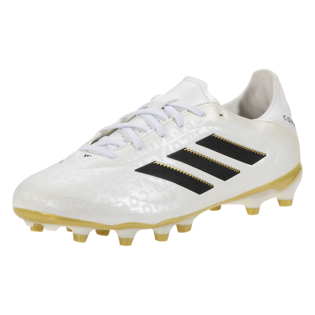 adidas Copa Pure III League Firm Ground Multi Ground Soccer Cleats (Zero Metallic/Black/Gold Metallic)