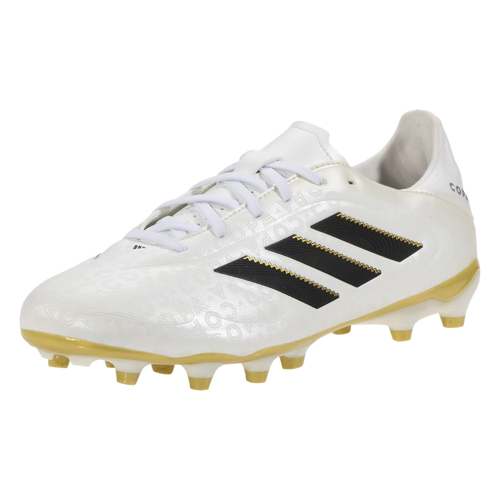 adidas Copa Pure III League Firm Ground Multi Ground Soccer Cleats (Zero Metallic/Black/Gold Metallic)