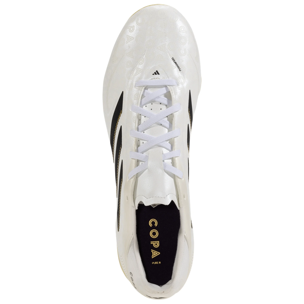 adidas Copa Pure III League Firm Ground Multi Ground Soccer Cleats (Zero Metallic/Black/Gold Metallic)